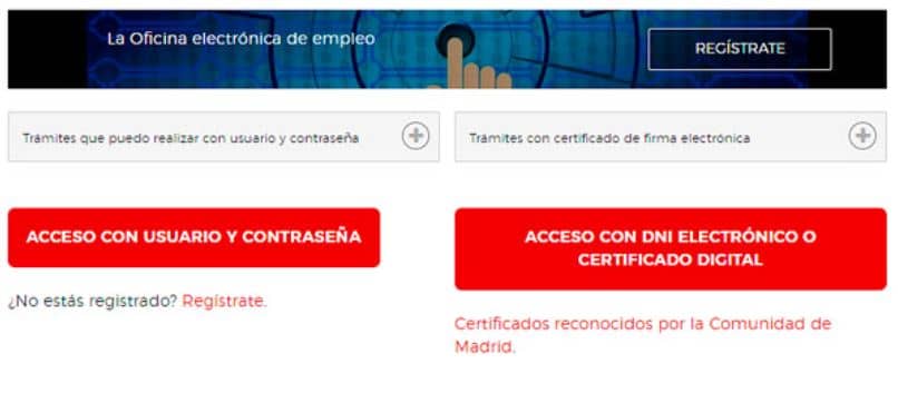   ventana para renovar la demanda de empleo madrid  